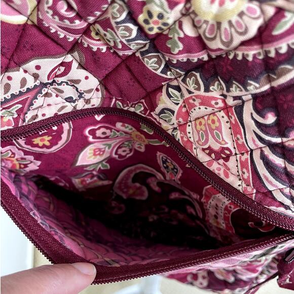 Vera Bradley Backpack Piccadilly Plum Paisley Plaid - Picture 6 of 9